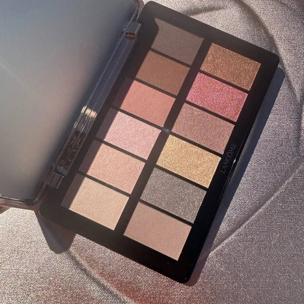NWT Lancôme 12 Neutral Eyeshadow Palette Rose Gold Pink Brown Smoky Glam Makeup